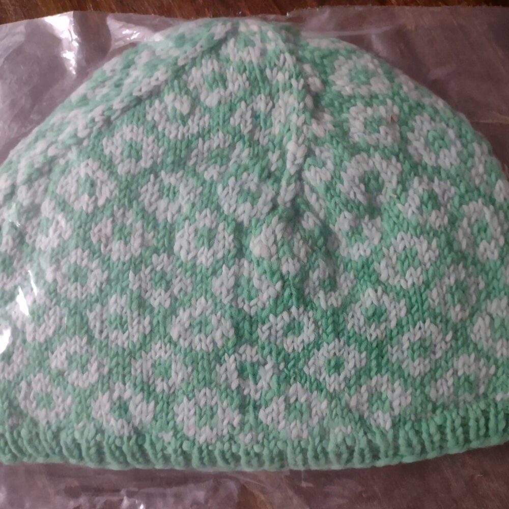 Sundance Wren Song knit fleece lined hat beanie NWT floral embroidery beads - Picture 4 of 4